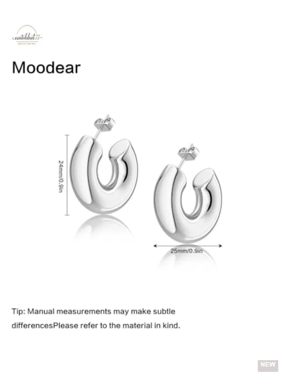 Chunky 14K Gold Plated Hoop Earrings Hypoallergenic Lightweight